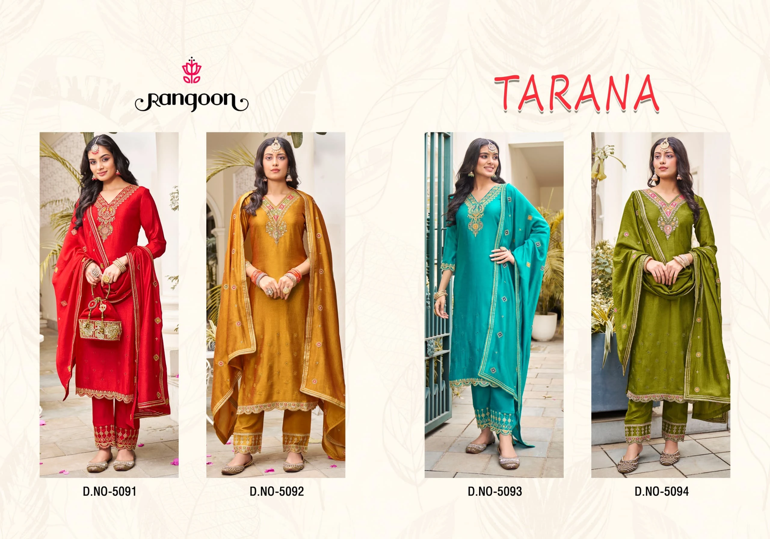 Rangoon Tarana Silk Wholesale Fancy Readymade Salwar Suit Catalog — Wholesale Readymade Suit, Rangoon wholesale from Surat — view 5